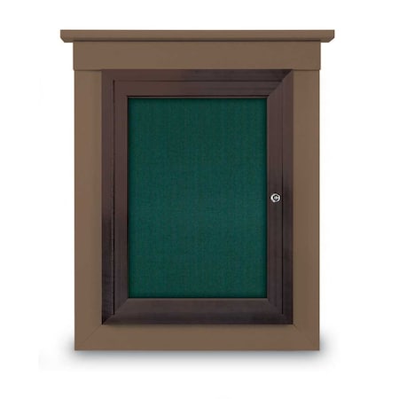 United Visual Products 72"x36" 3-Door Enclosed Letterboard, Black Vinyl/Cherry UV2627O-CHERRY-LICORI